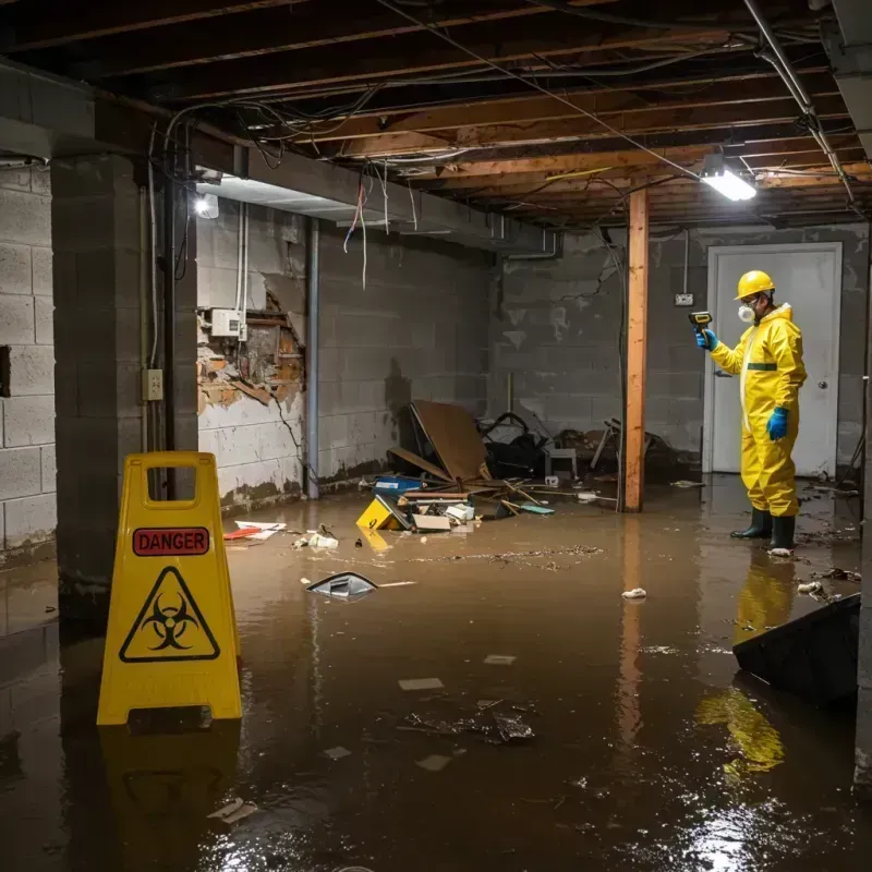 Flooded Basement Electrical Hazard in Antelope Valley-Crestview, WY Property